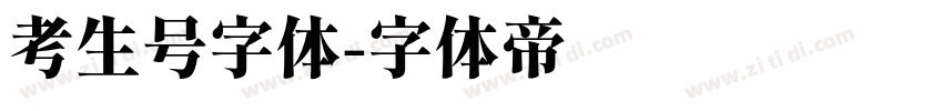 考生号字体字体转换