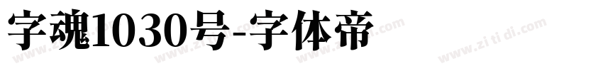 字魂1030号字体转换