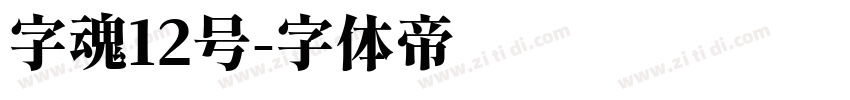 字魂12号字体转换
