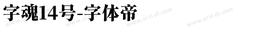 字魂14号字体转换