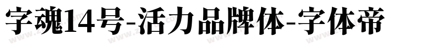 字魂14号-活力品牌体字体转换