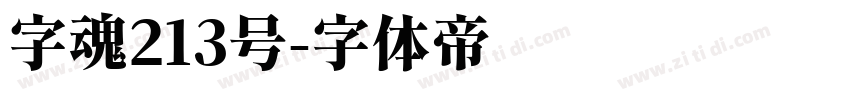 字魂213号字体转换