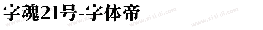 字魂21号字体转换
