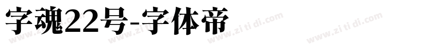 字魂22号字体转换