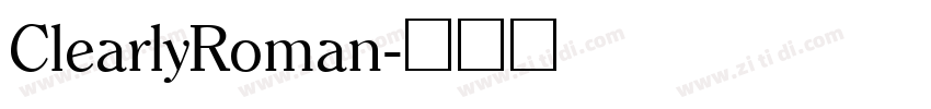 ClearlyRoman字体转换