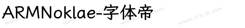 ARMNoklae字体转换