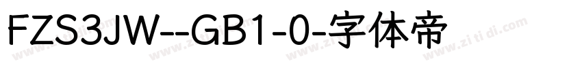 FZS3JW--GB1-0字体转换