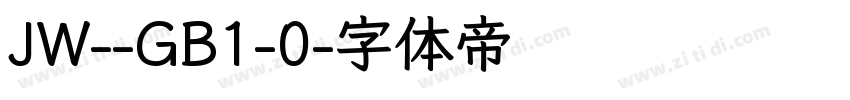 JW--GB1-0字体转换