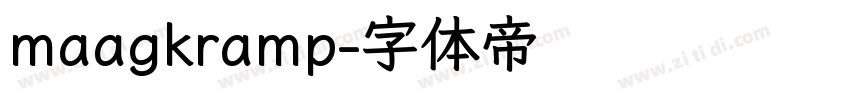 maagkramp字体转换