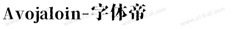 Avojaloin字体转换