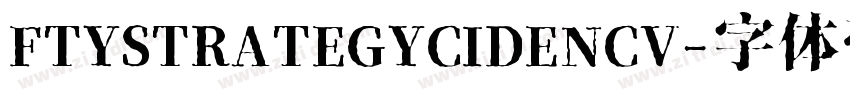 FTYSTRATEGYCIDENCV字体转换