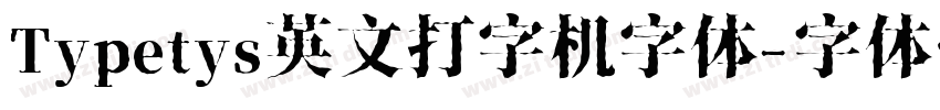 Typetys英文打字机字体字体转换