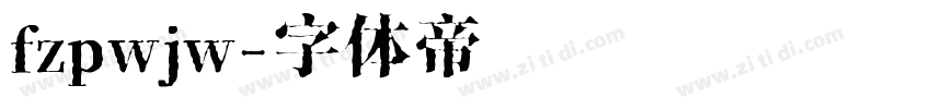 fzpwjw字体转换