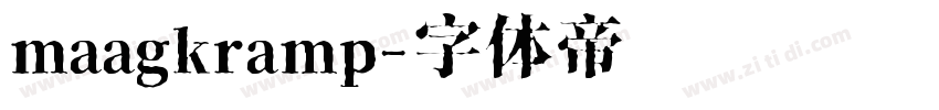 maagkramp字体转换