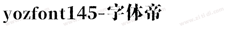 yozfont145字体转换