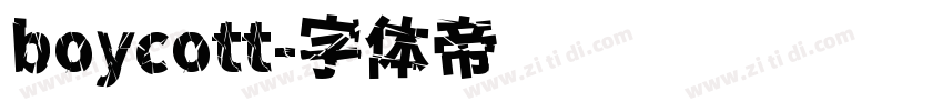 boycott字体转换