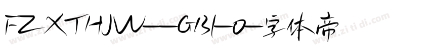 FZXTHJW--GB1-0字体转换