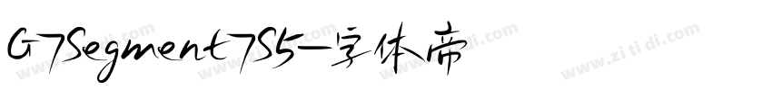 G7Segment7S5字体转换
