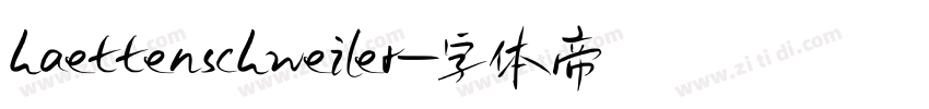 haettenschweiler字体转换