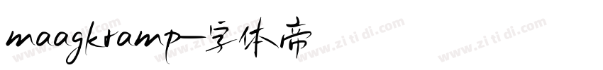 maagkramp字体转换