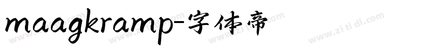 maagkramp字体转换