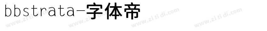 bbstrata字体转换