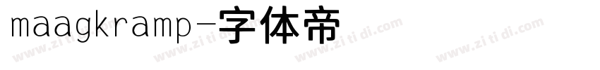 maagkramp字体转换
