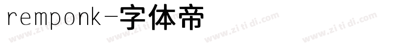 remponk字体转换