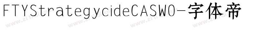 FTYStrategycideCASW0字体转换