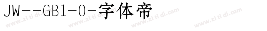 JW--GB1-0字体转换