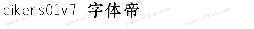 cikers01v7字体转换