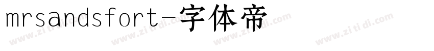 mrsandsfort字体转换