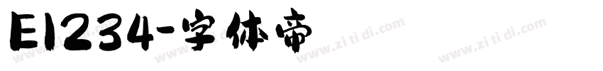 E1234字体转换