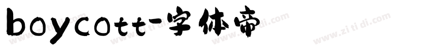 boycott字体转换