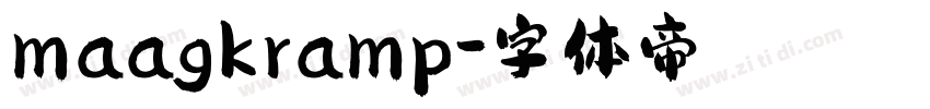 maagkramp字体转换