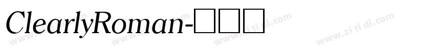 ClearlyRoman字体转换