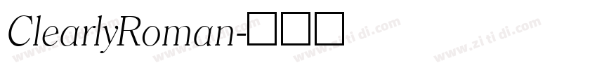 ClearlyRoman字体转换