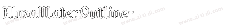 AlmaMaterOutline字体转换