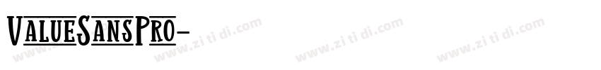 ValueSansPro字体转换