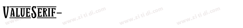 ValueSerif字体转换