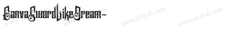 CanvaSwordLikeDream字体转换