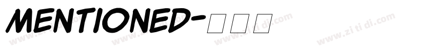 Mentioned字体转换