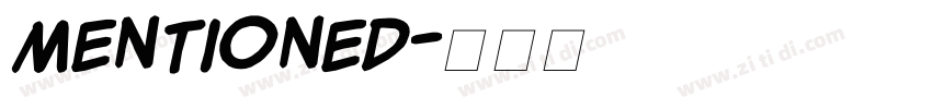 Mentioned字体转换