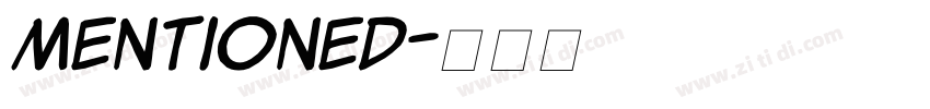 Mentioned字体转换