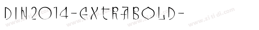 DIN2014-ExtraBold字体转换