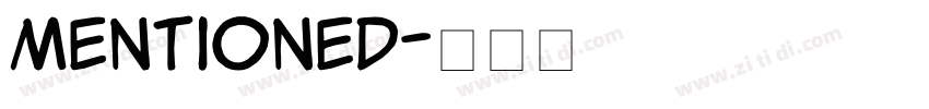 Mentioned字体转换