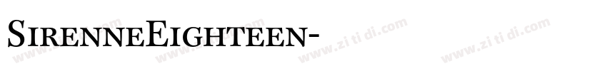 SirenneEighteen字体转换