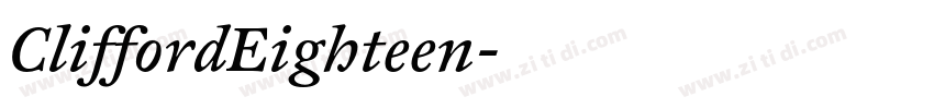 CliffordEighteen字体转换