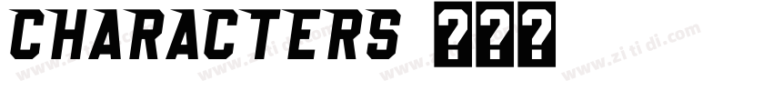 CHARACTERS字体转换