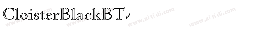 CloisterBlackBT字体转换